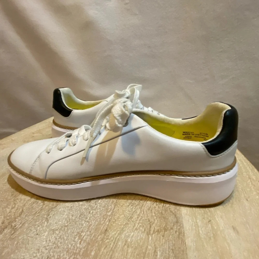 Cole Haan grand pro top spin leather sneaker 8.5 leather white - Picture 6 of 13